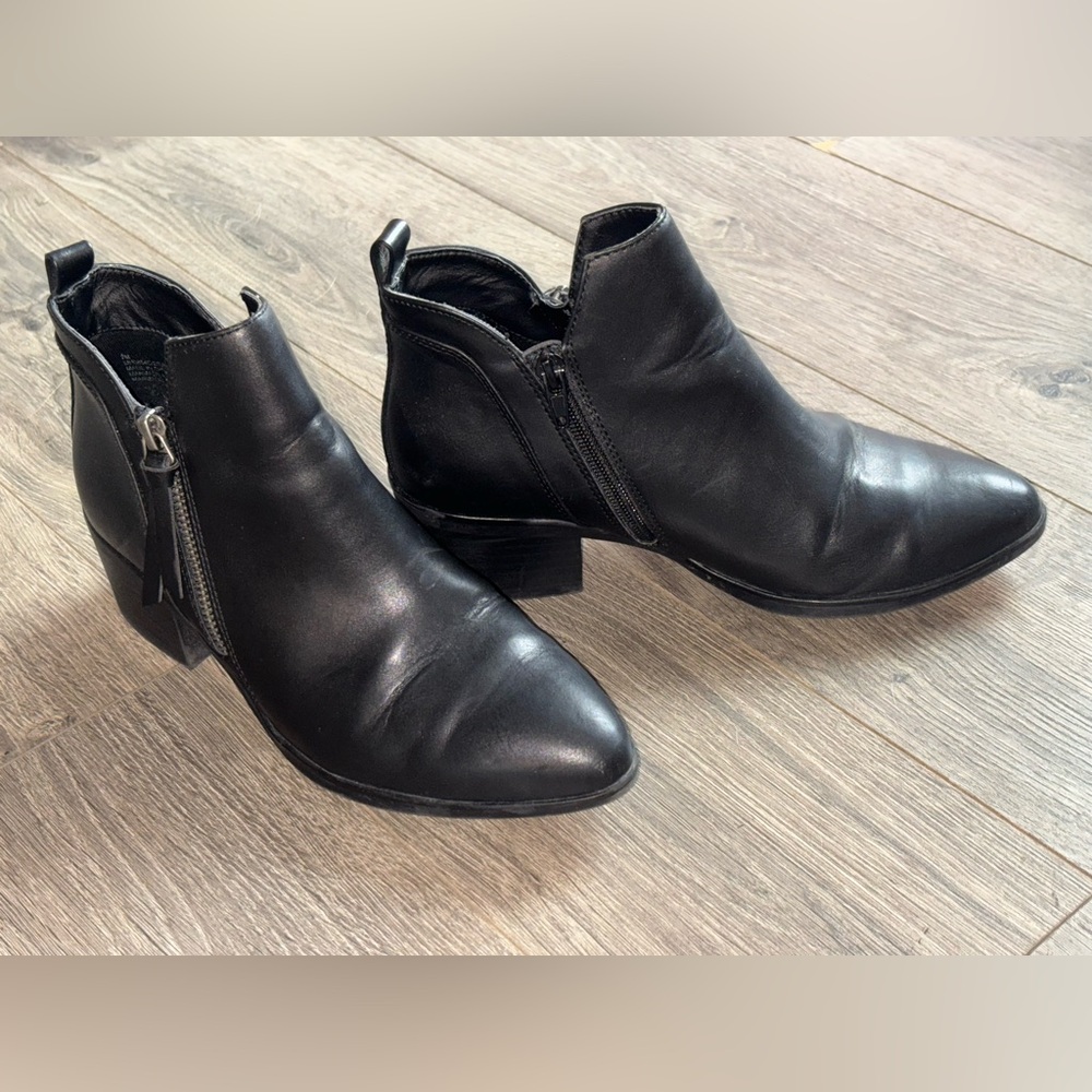 Black Ankle Boots with Zipper